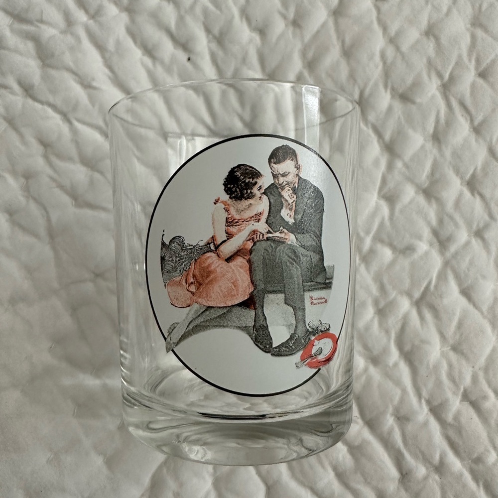 Norman Rockwell set of 5 lowball or juice glasses - Picture 4 of 7
